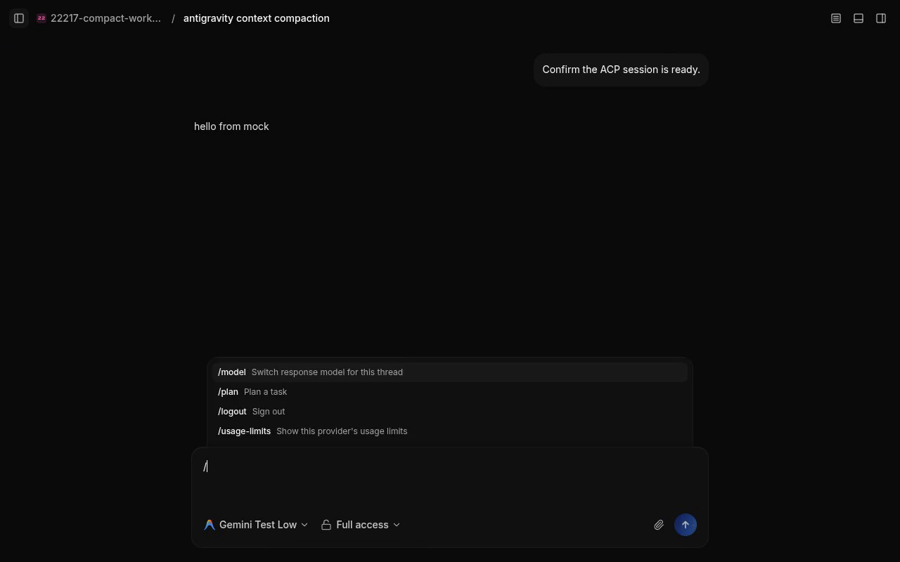 main: typing compact produces a false success