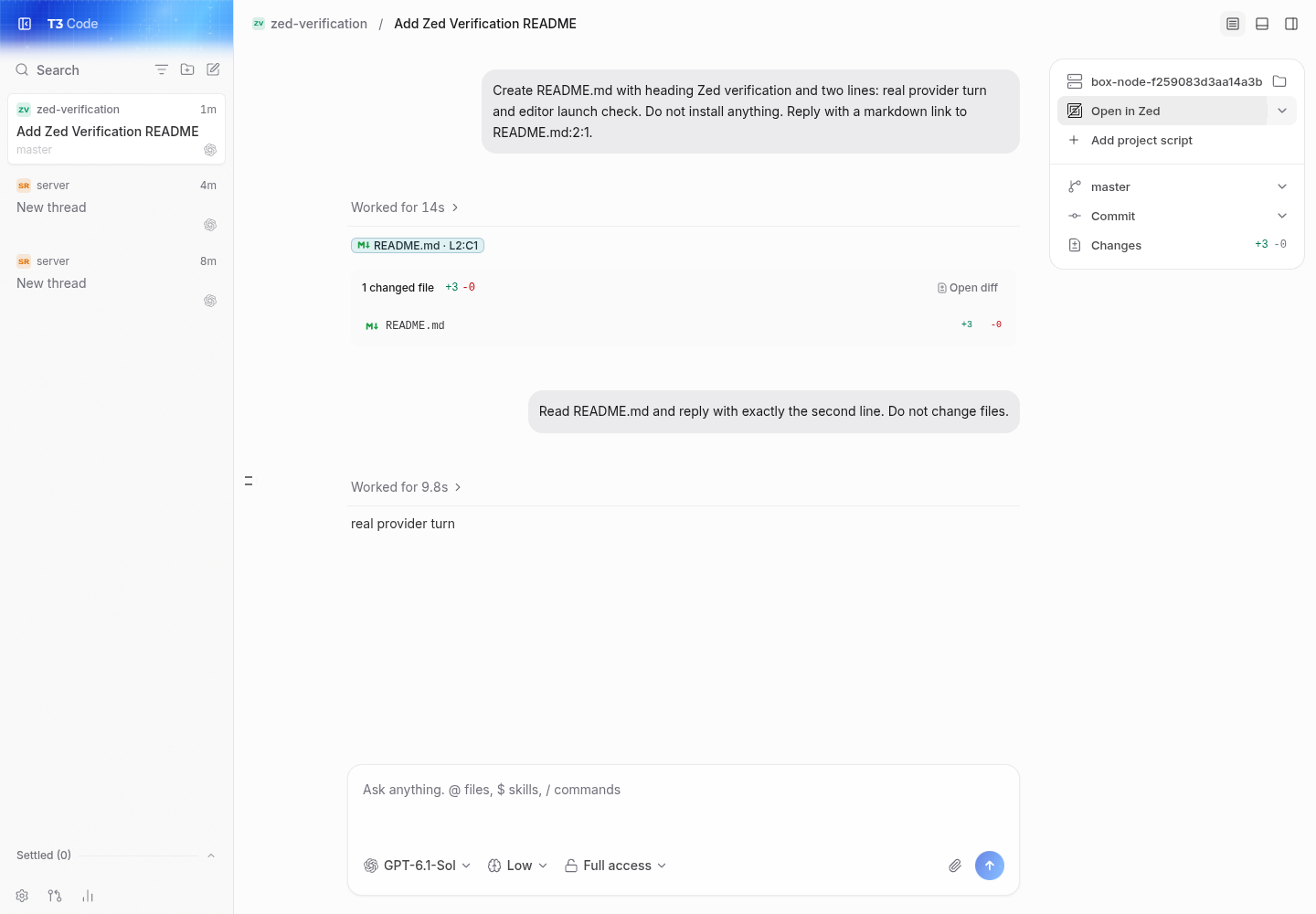 pr web app with both real codex turns