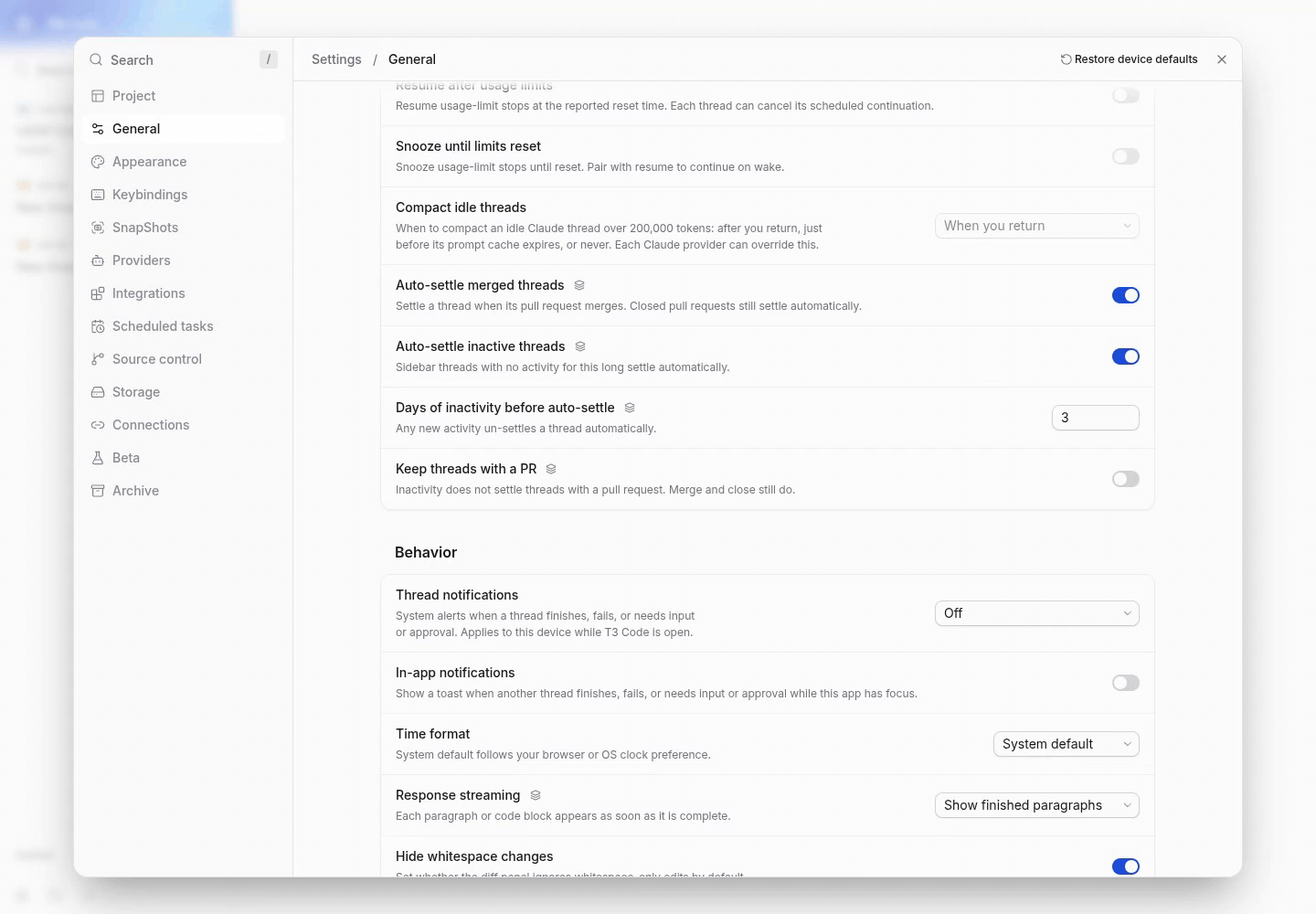 project override edit and reset in the real web client