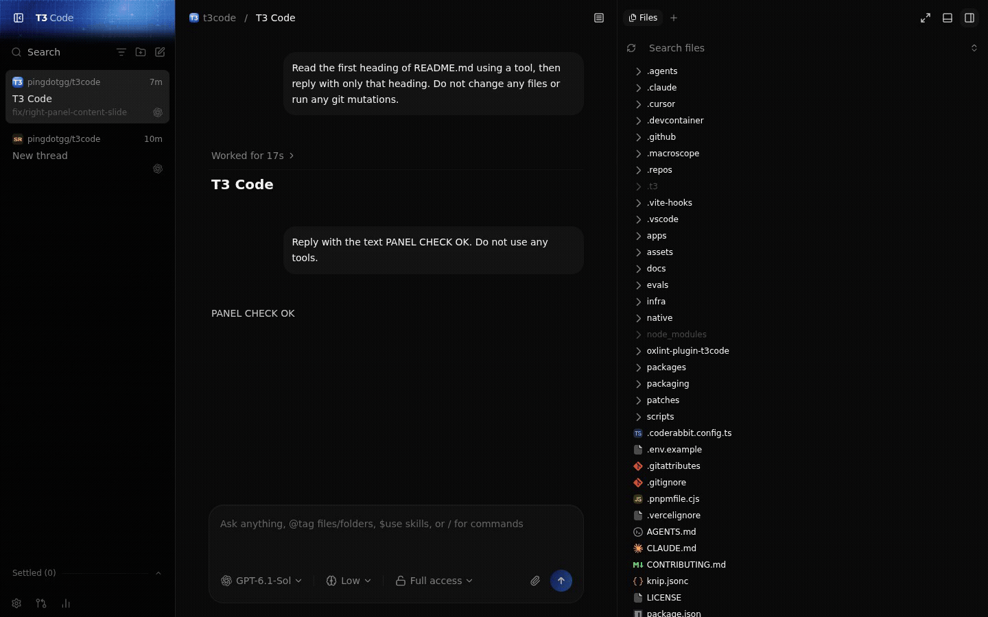 real app interaction recording with codex replies visible