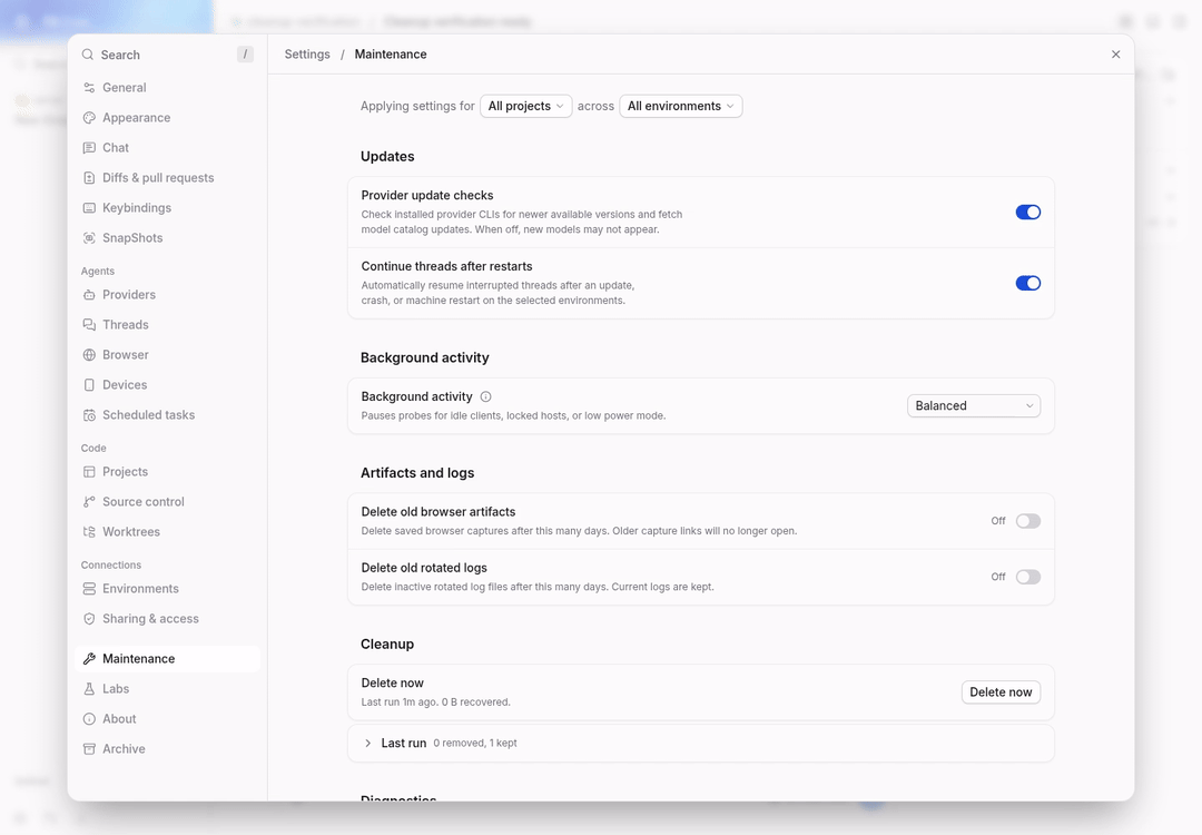 cleanup click and live-session report, accelerated frame capture