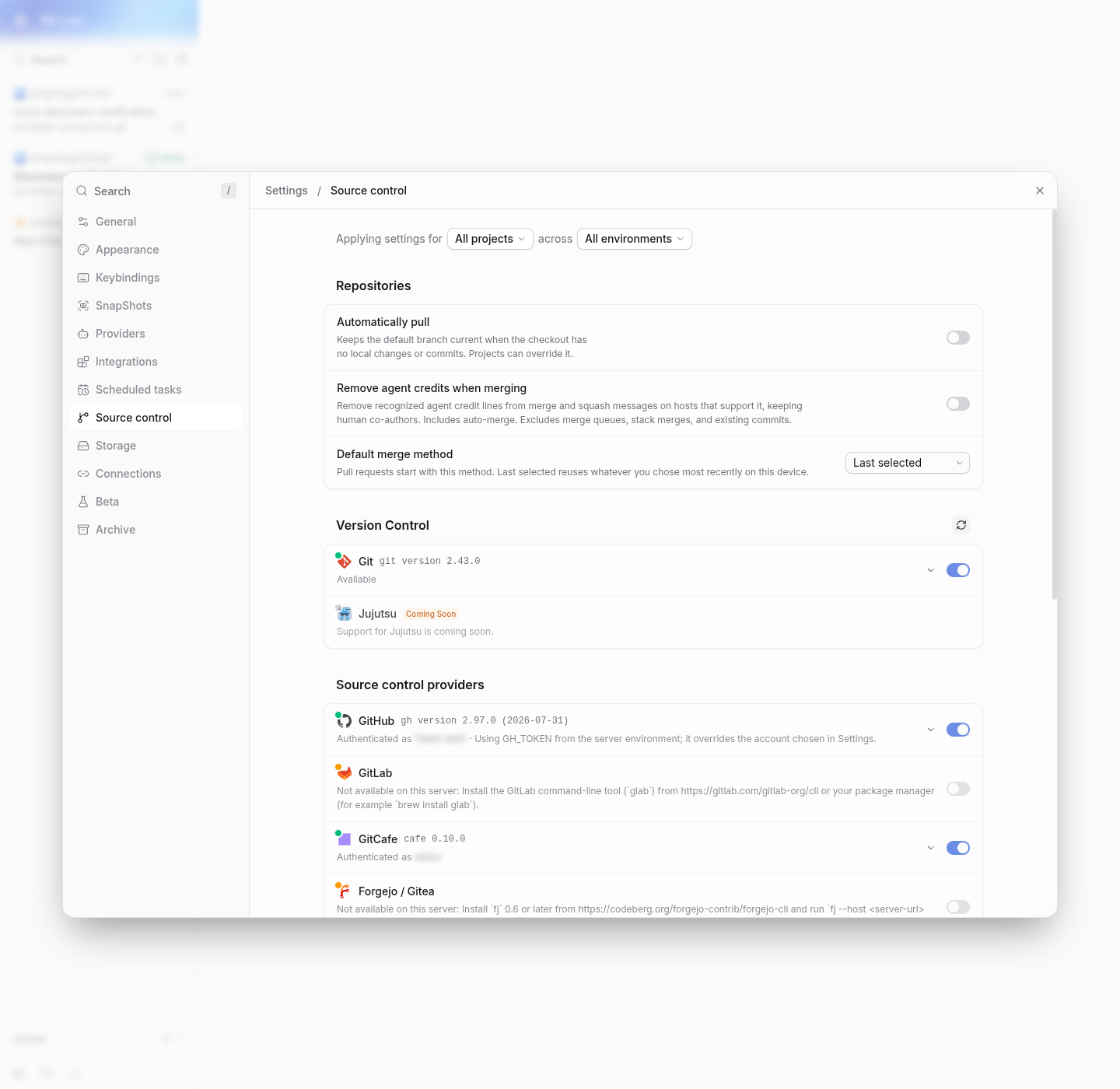 pr linux discovery: git available, github authenticated, gitlab installation hint