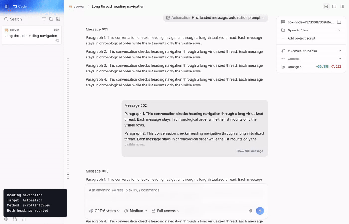 repeated jumps to both endpoint headings