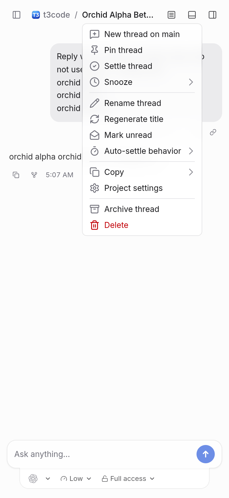 main phone thread title menu without find