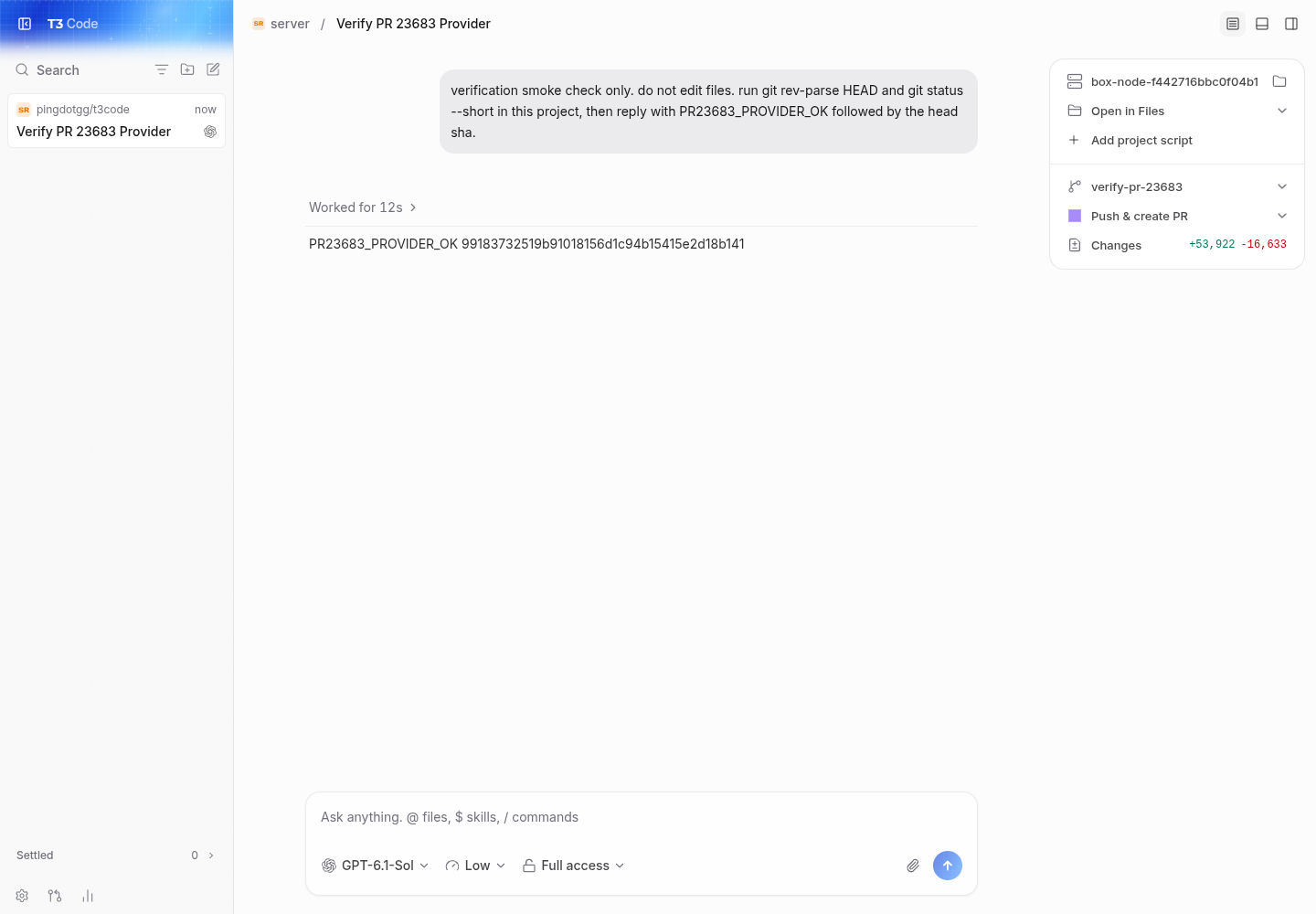 real codex response retained after browser reload