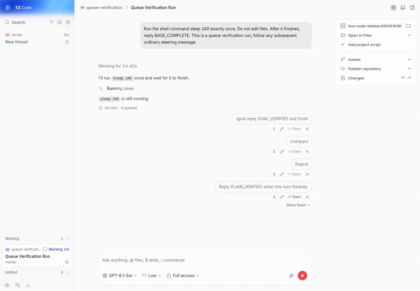 shortcut skips the three standalone commands