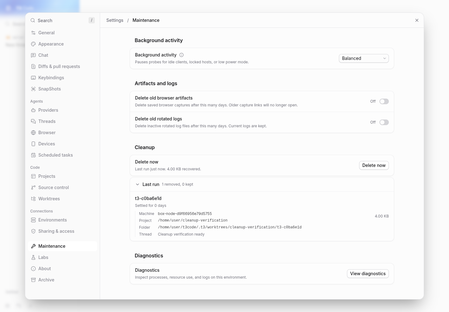 linux cleanup removes the eligible worktree after runtime release