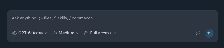 main composer footer with 16px bottom padding