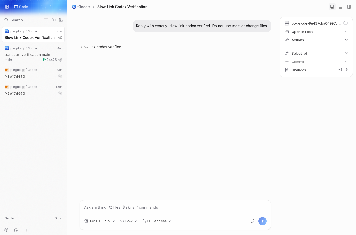 pr: the throttled app displays the real codex reply