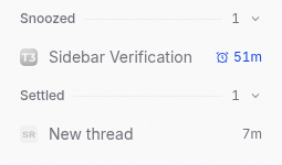pr: snoozed and settled counts with restored dividers