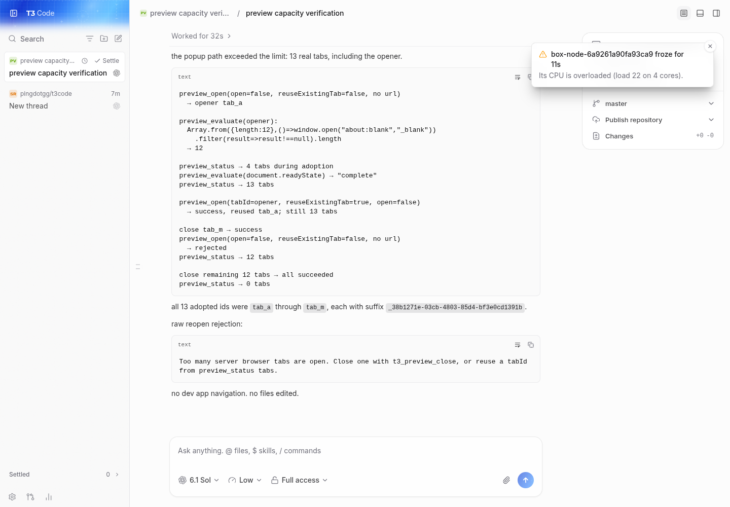 main: the real provider reports 13 adopted tabs after 12 synchronous popups